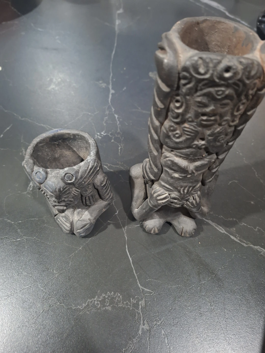 Two vintage carved stone figures - photo 2