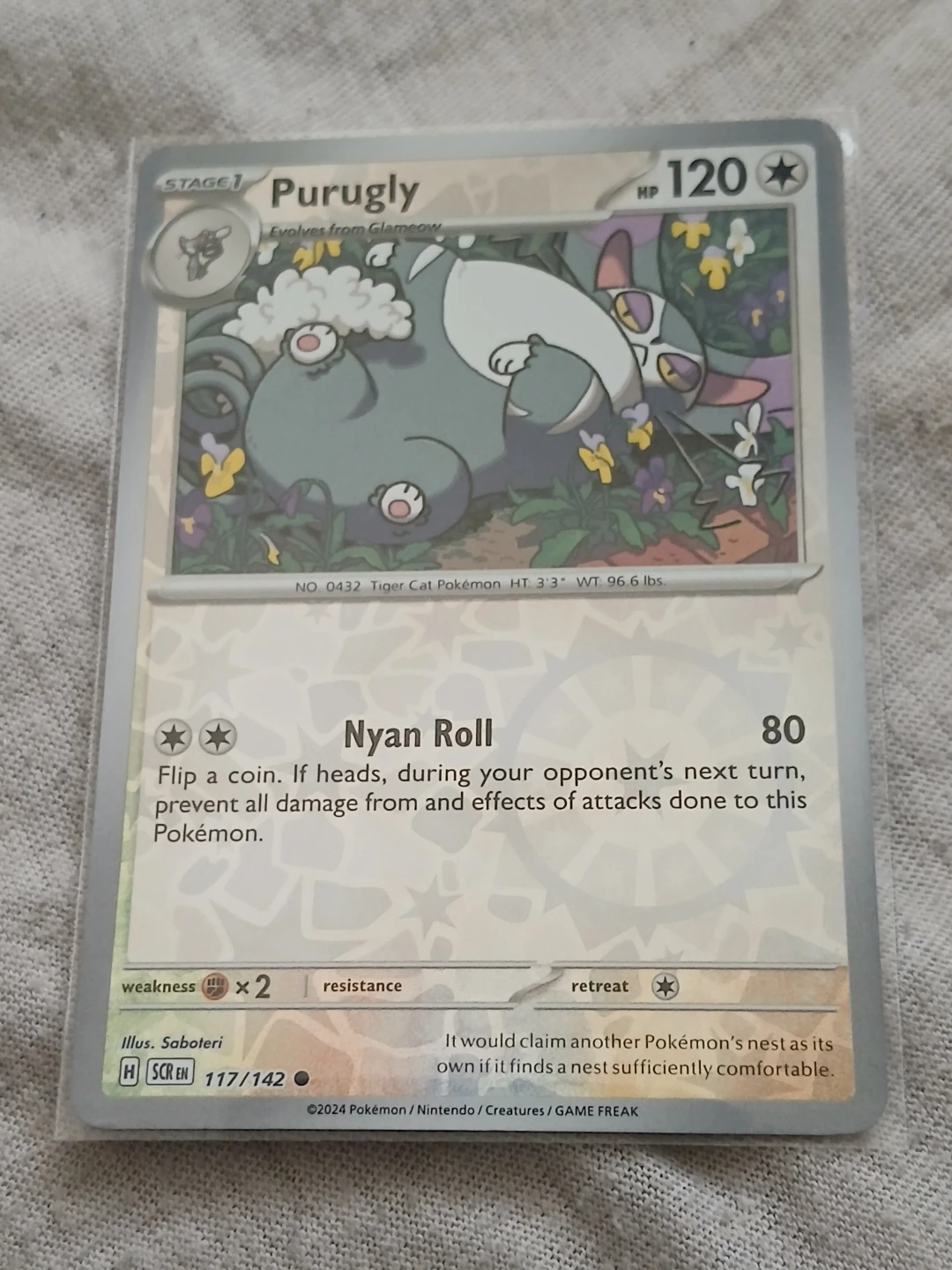 2024 Purugly TCG 117/142 Pokémon Card