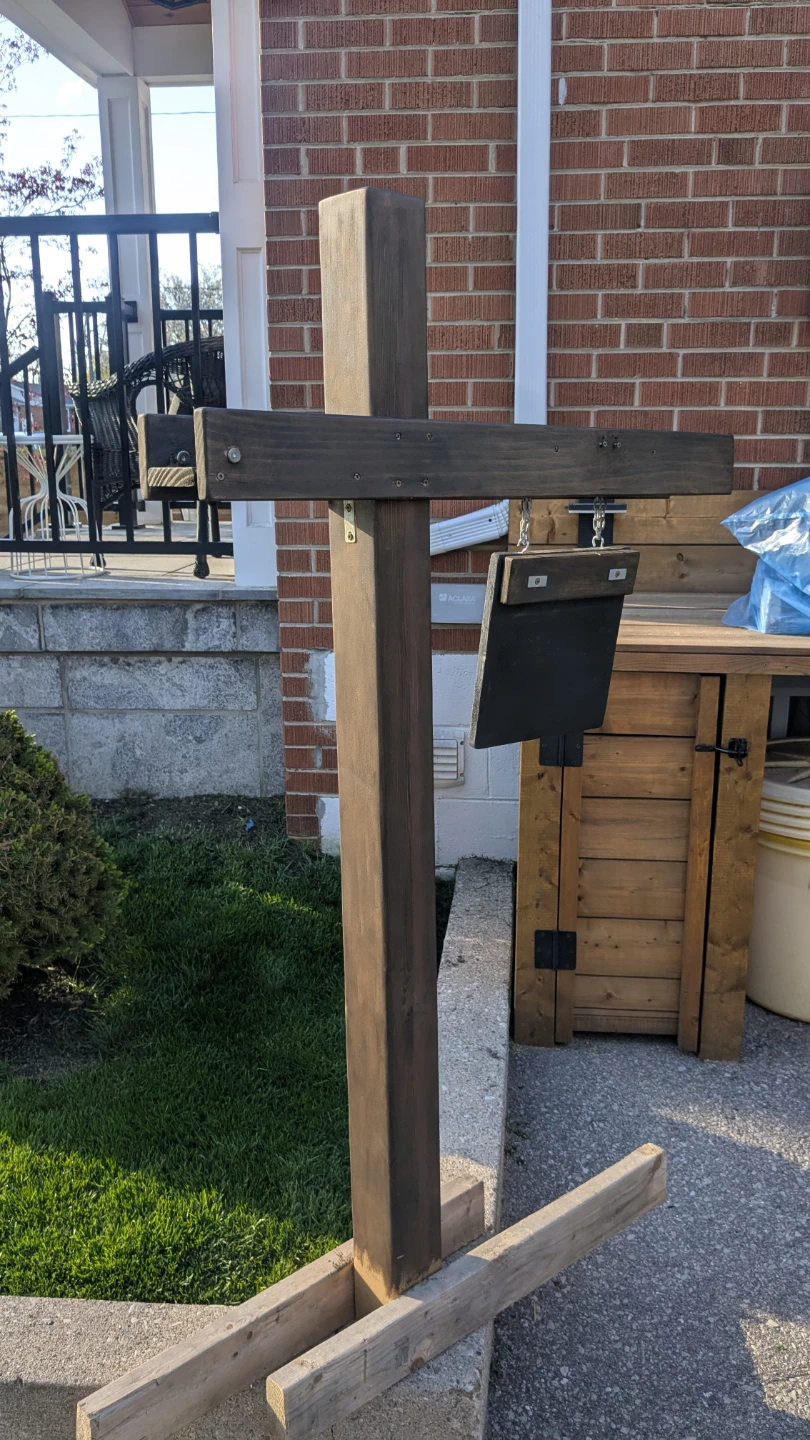 Wooden Cross Sign Holder - photo 2