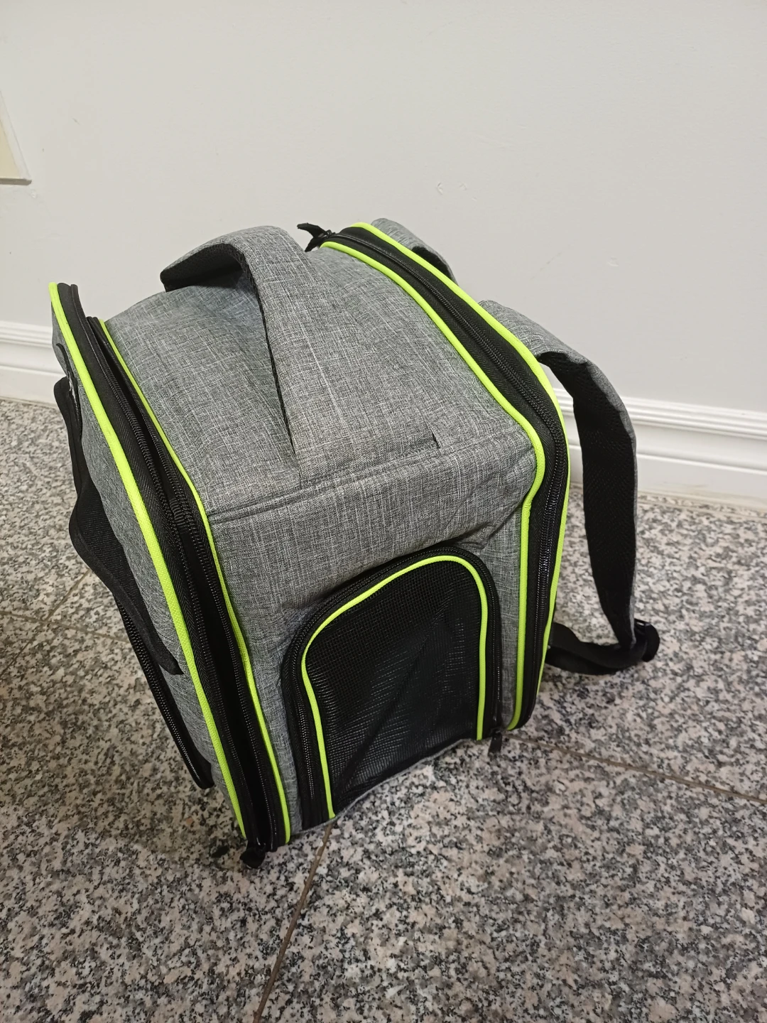 Furtent Pet Carrier Backpack - Grey/Lime Green - photo 3