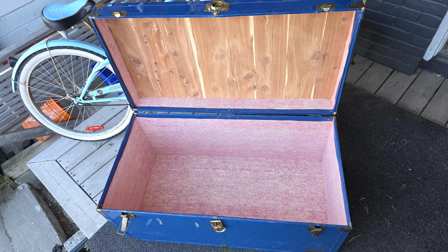 Blue Vintage Style Storage Trunk - large - photo 2