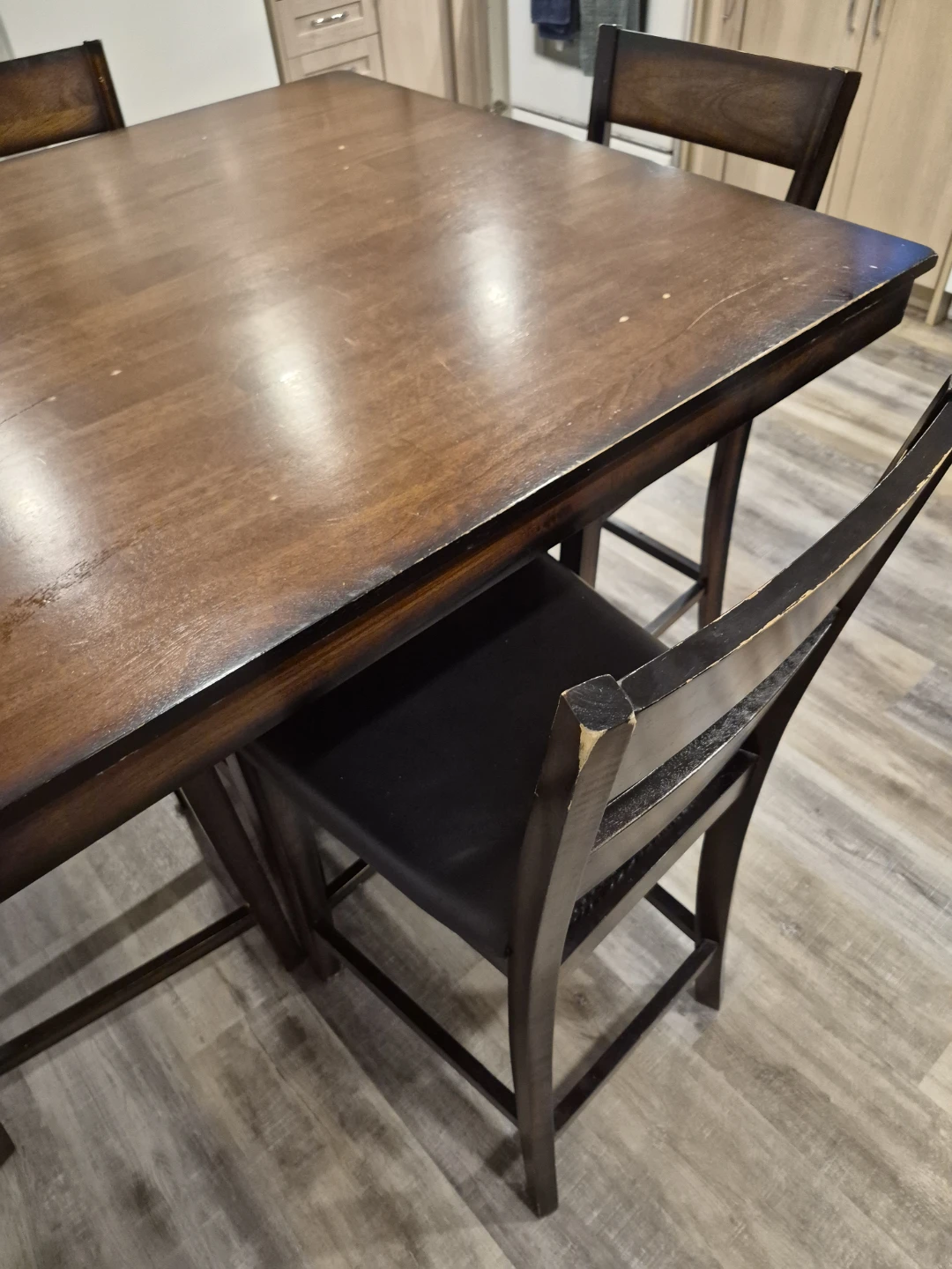 Wooden Dining Table with 4 Chairs - photo 4