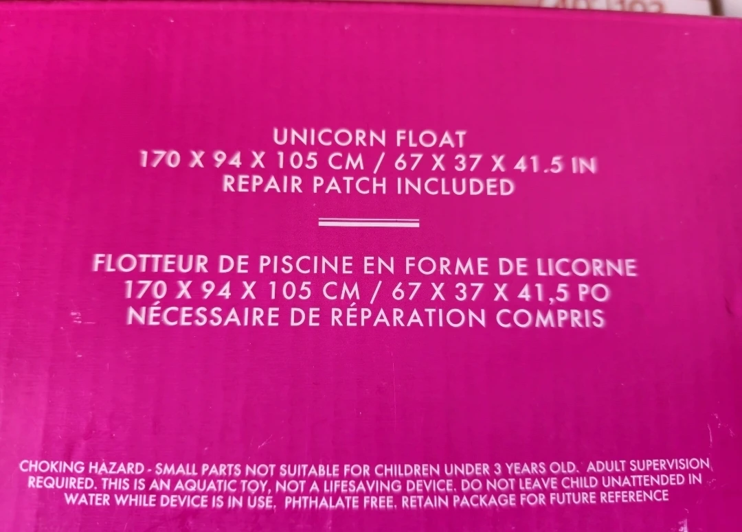 Brand New UNICORN FLOAT and INFLATABLE SPLASH POOL - photo 3
