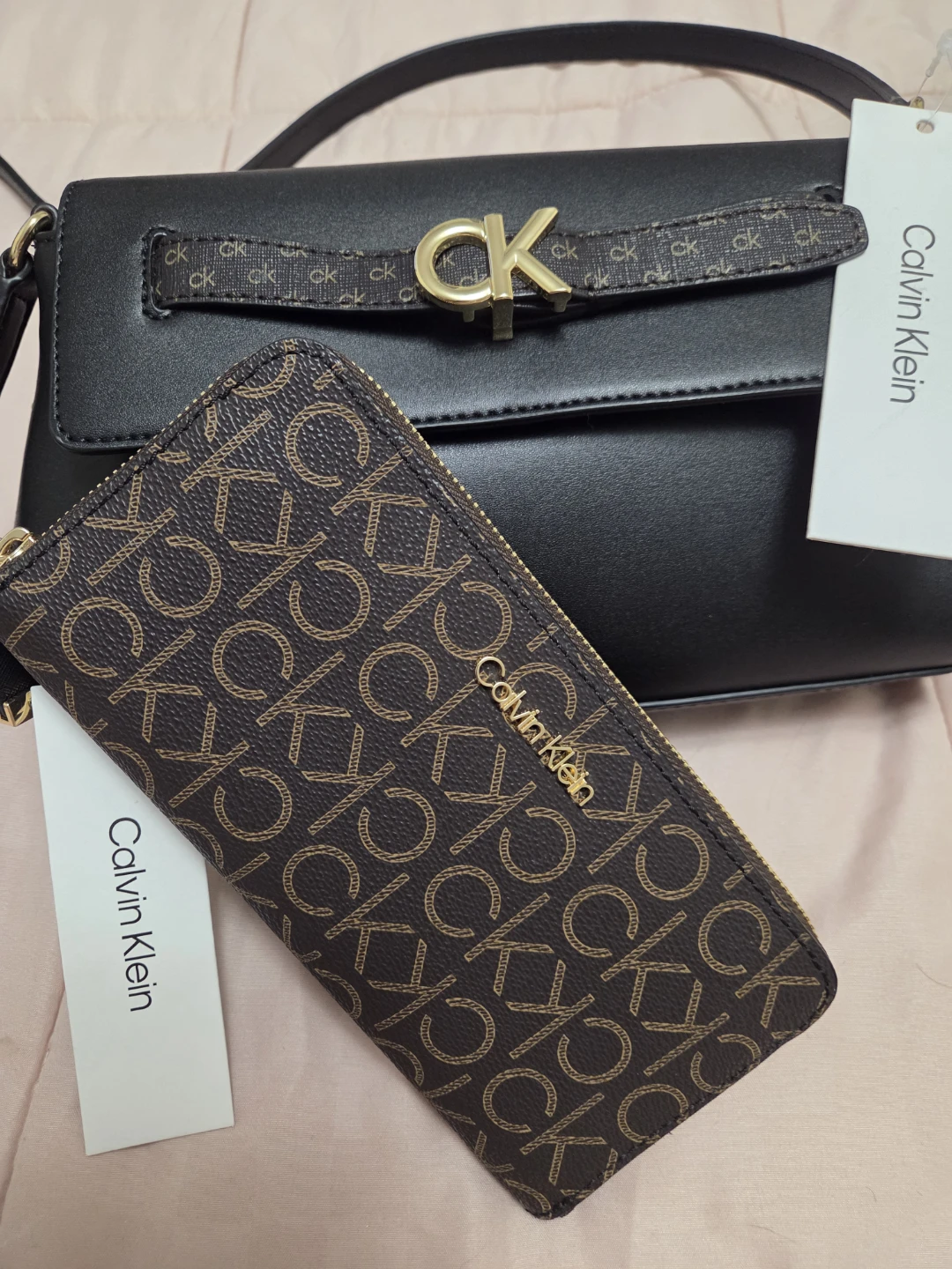 Calvin Klein Black Shoulder Bag & Wallet Set - photo 4