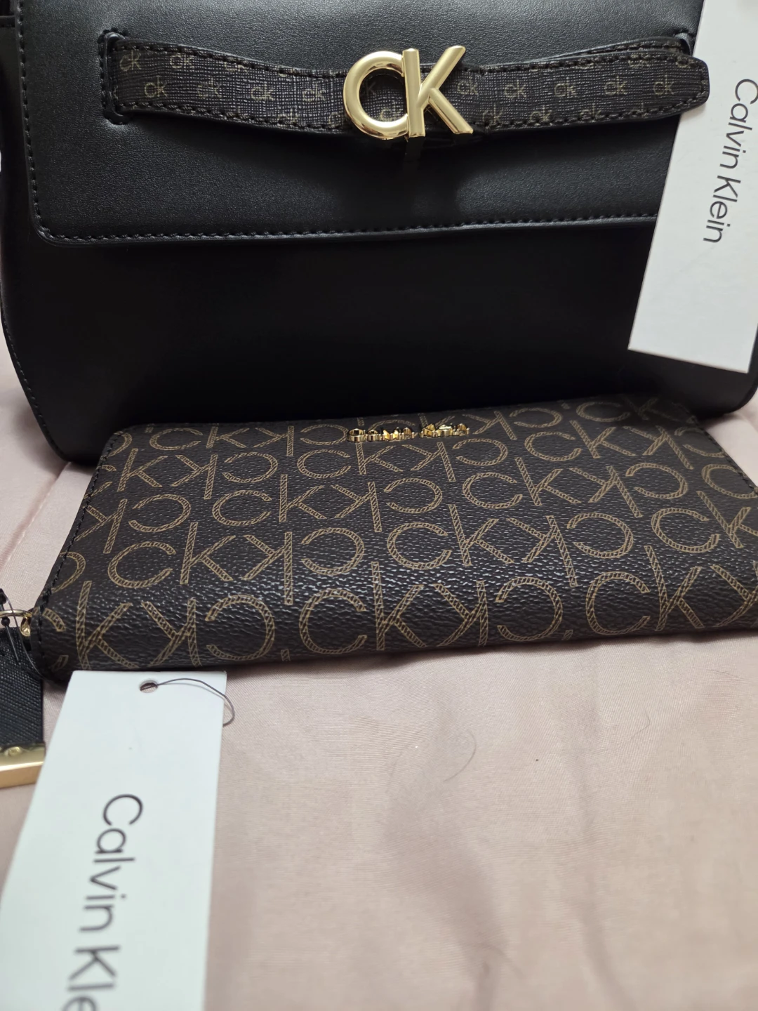 Calvin Klein Black Shoulder Bag & Wallet Set - photo 5