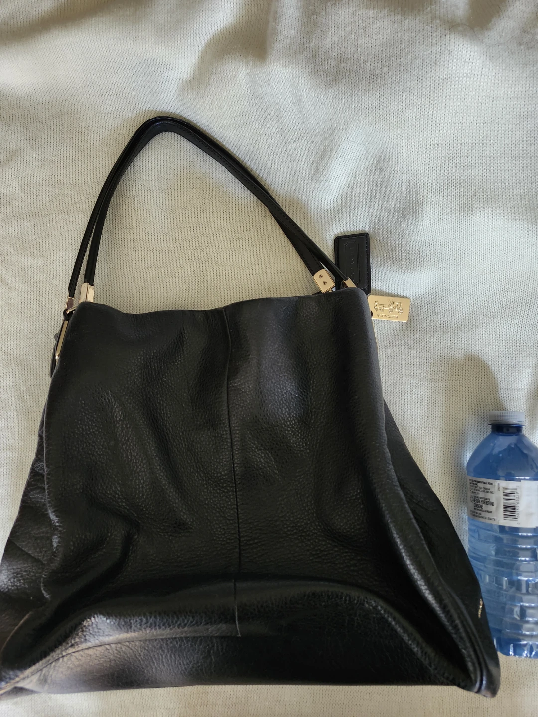 Coach Black Leather Hobo Shoulder Bag