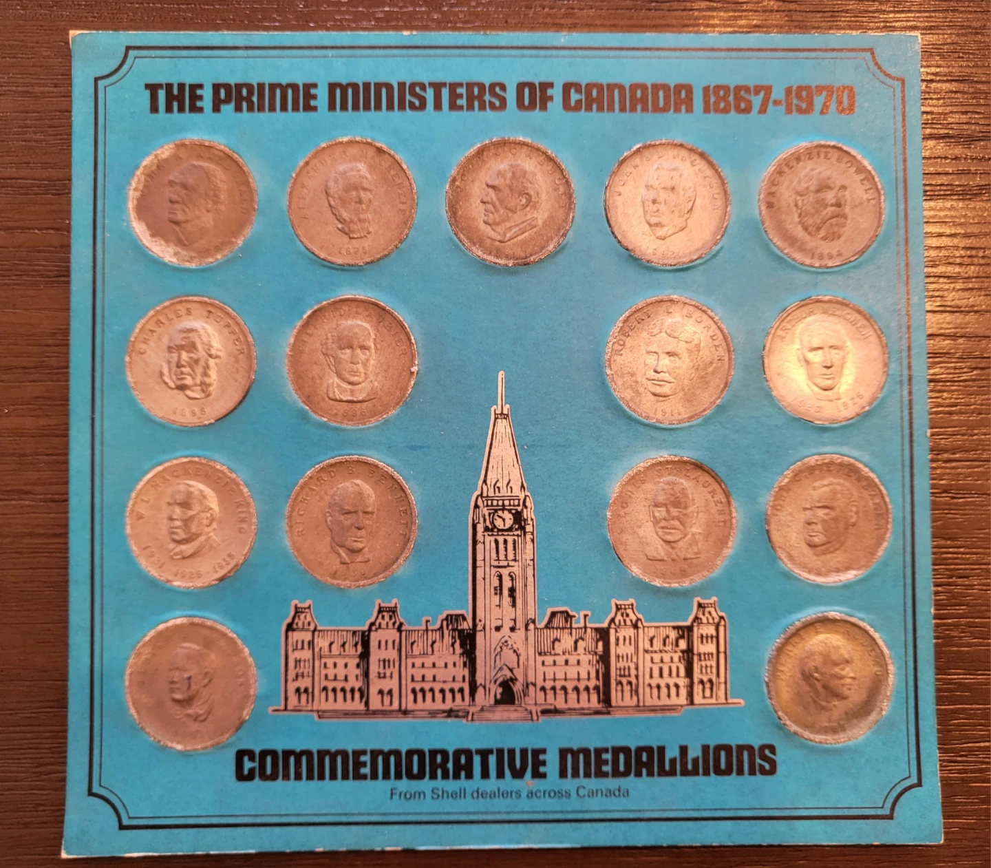 The Prime Ministers of Canada 1867-1970 Commemorative Medallions