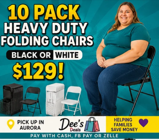 10 Pack Heavy Duty Folding Chairs