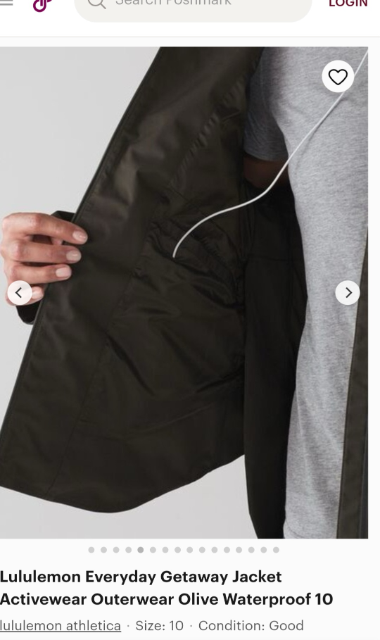 Lululemon Everyday Getaway Jacket - Olive Waterproof Size 10 - photo 5