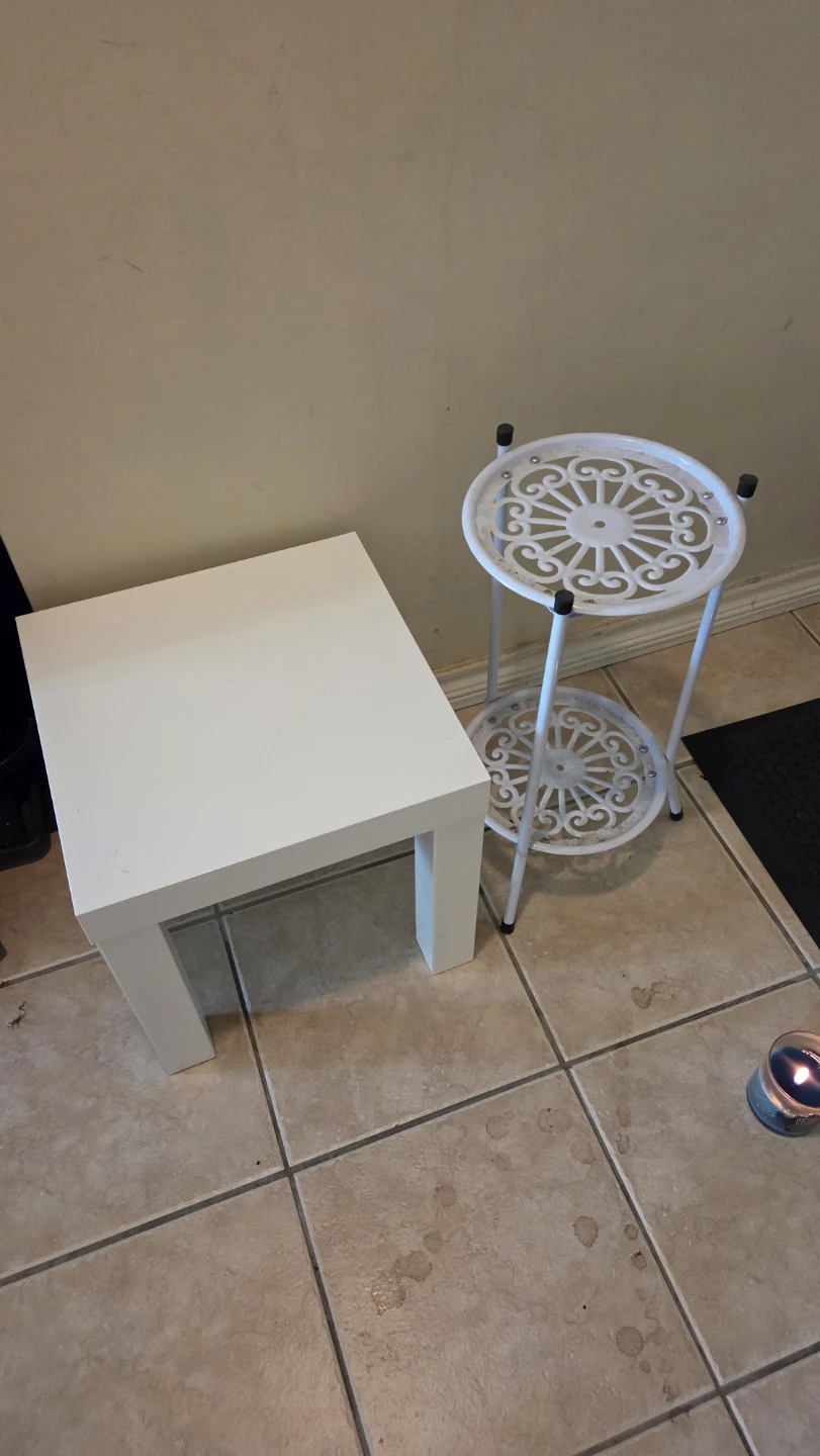 White Cube Side Table