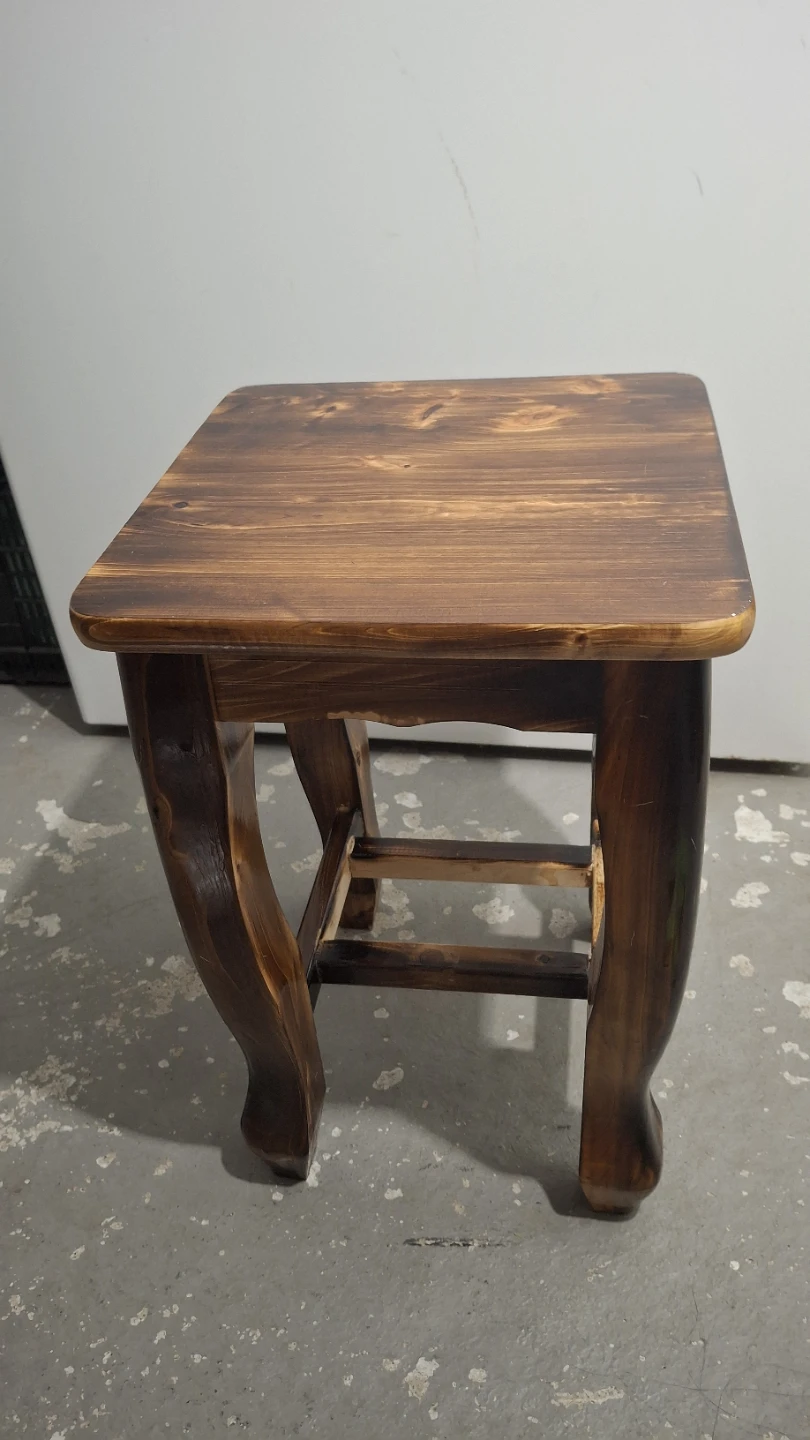 Rustic Wooden Stool 26x26x42cm - photo 2