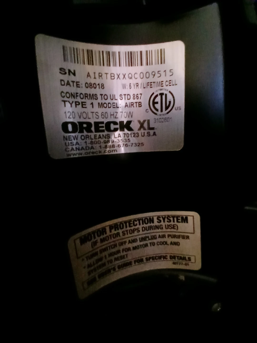 Oreck XL Professional Air Purifier - photo 4