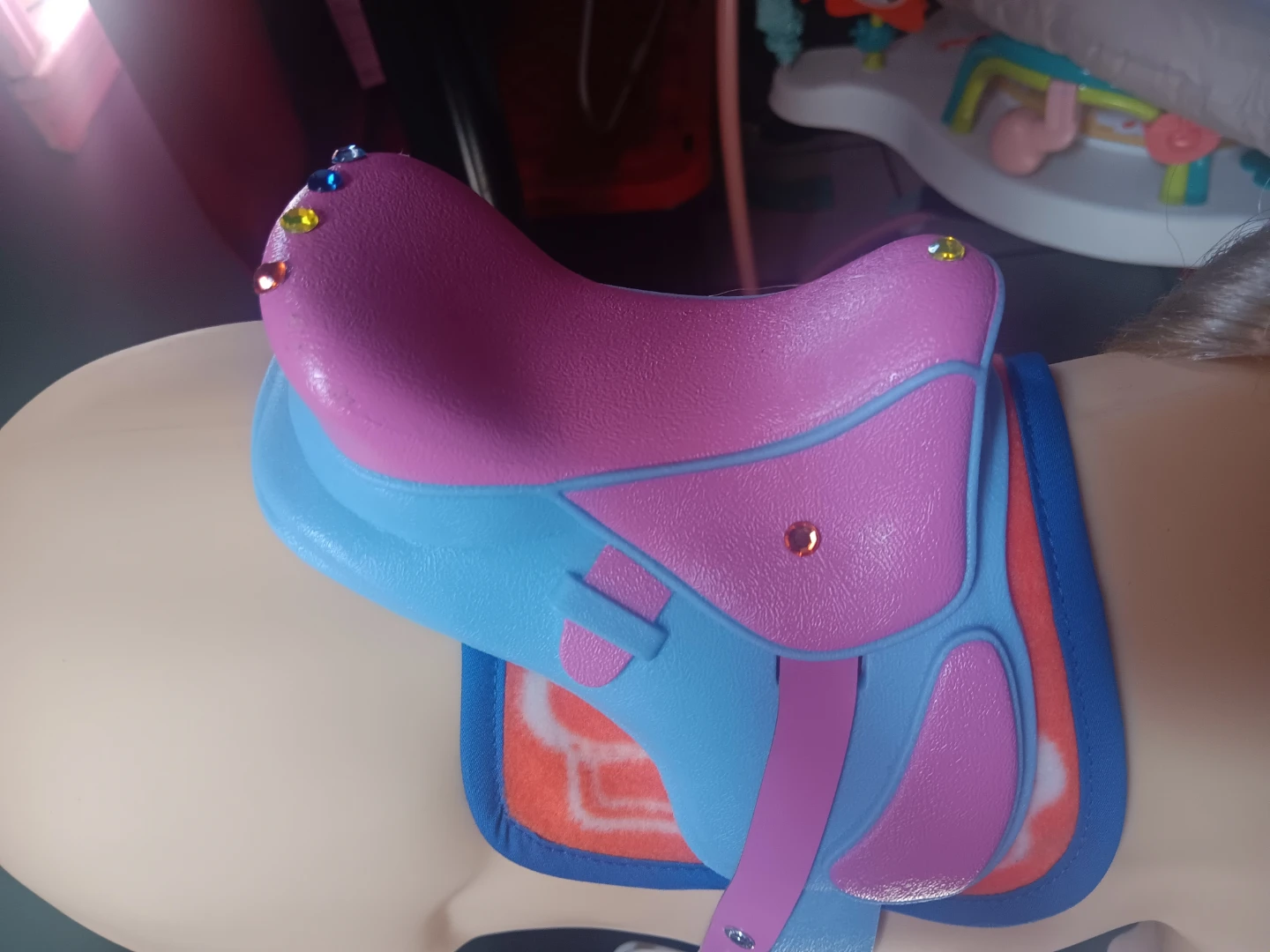 American Girl Horse with Pink and Blue Saddle - photo 4