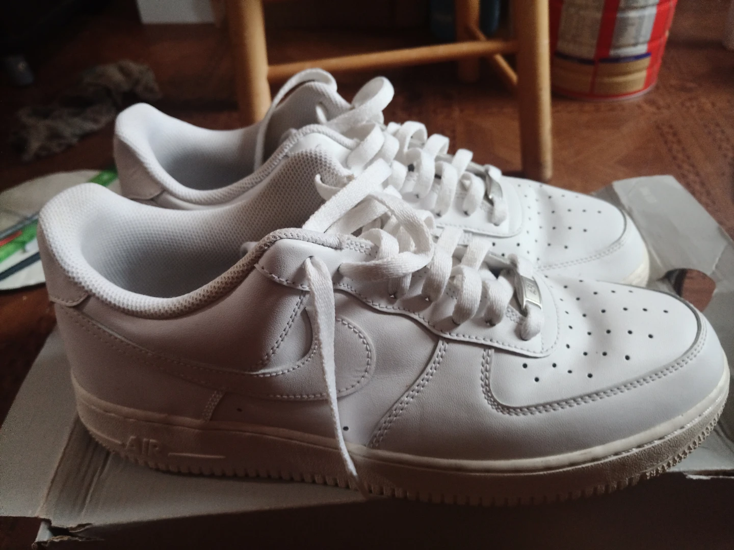 Nike Air Force 1 Low White Leather Sneakers - photo 2