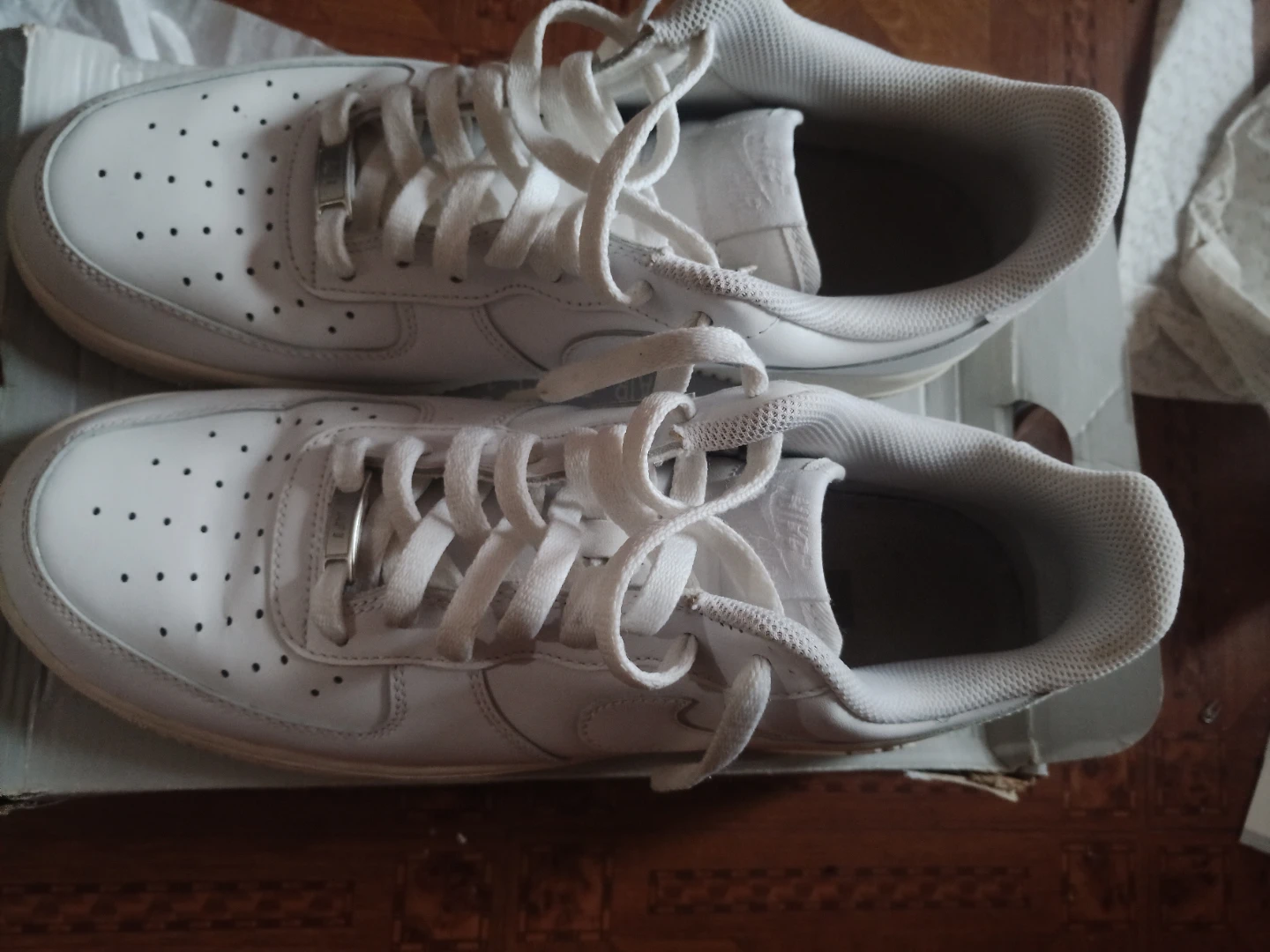 Nike Air Force 1 Low White Leather Sneakers - photo 4
