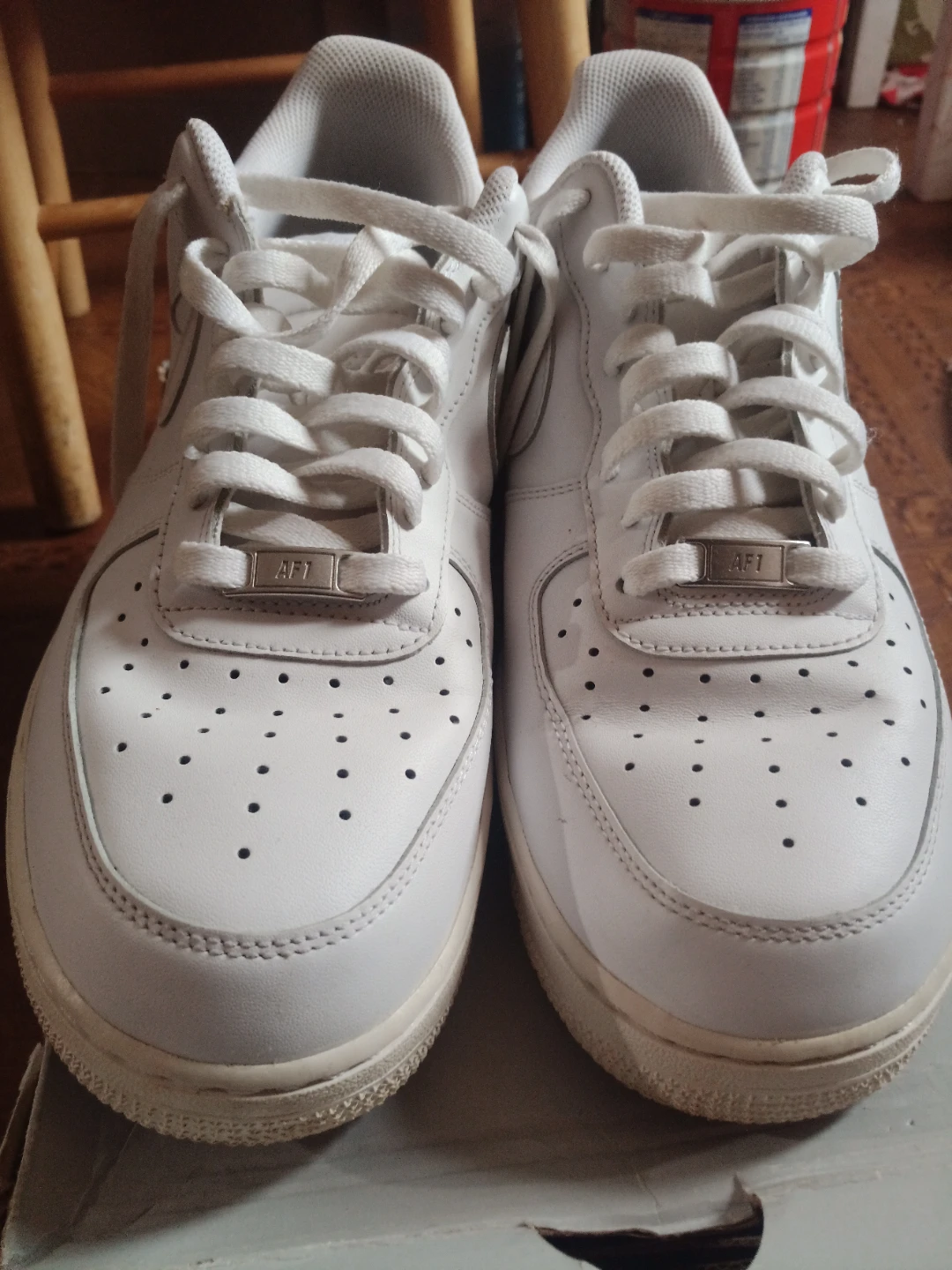 Nike Air Force 1 Low White Leather Sneakers - photo 5