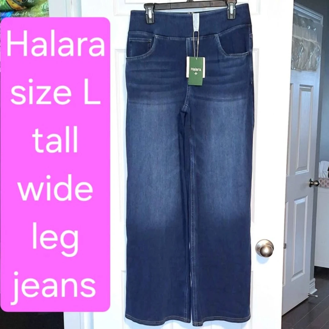 Halara Jeans - NEW - wide leg size L tall - photo 3