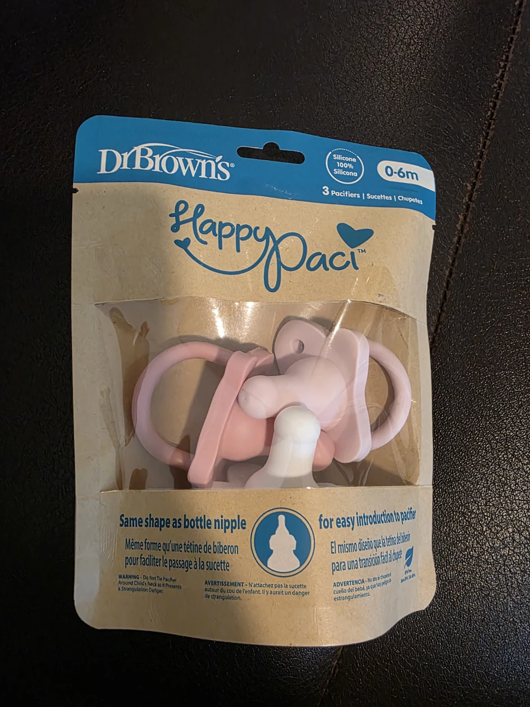Dr. Brown's Happy Paci Pacifiers (3-Pack, 0-6m)