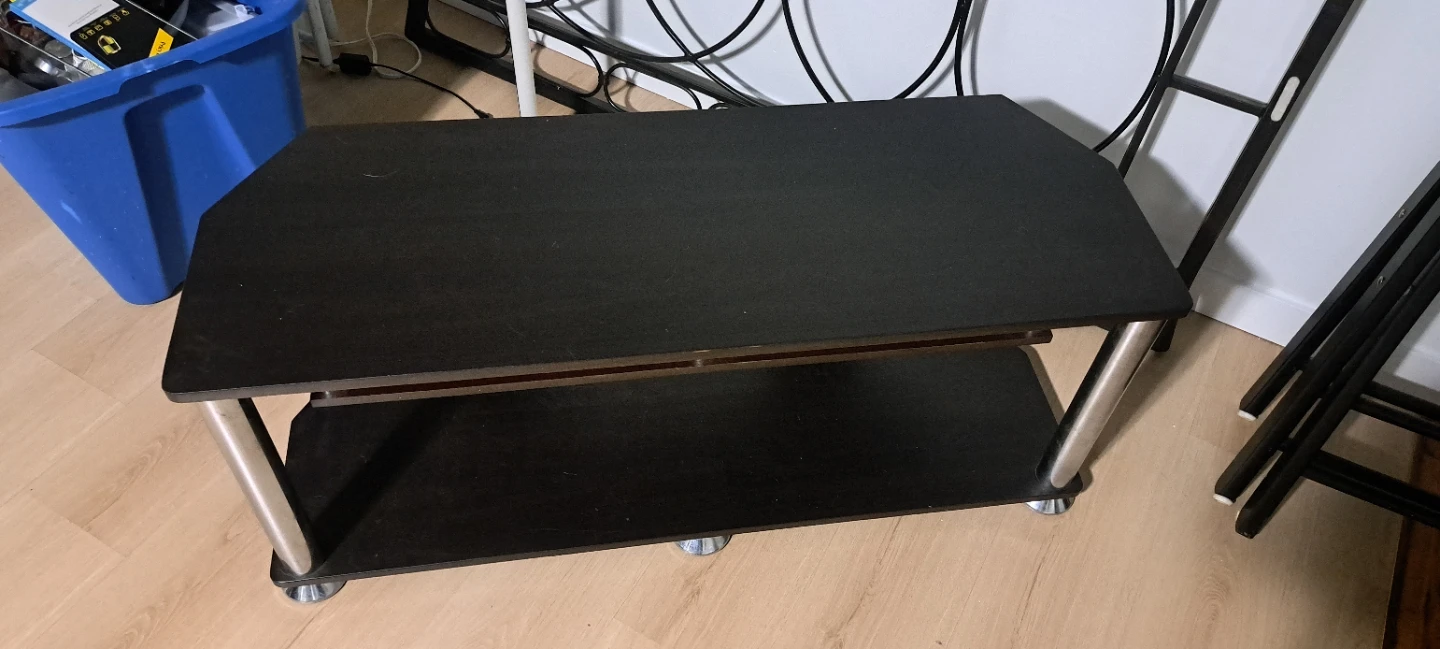 Black 3-Tier Corner TV Stand - photo 4