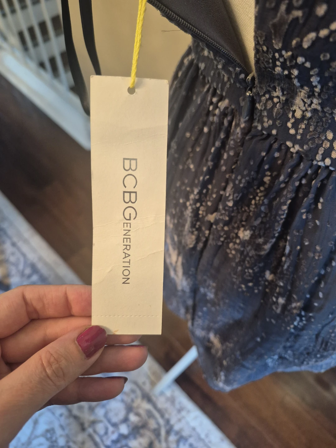 BCBG Generation Grey Ruched Strapless Dress - photo 4