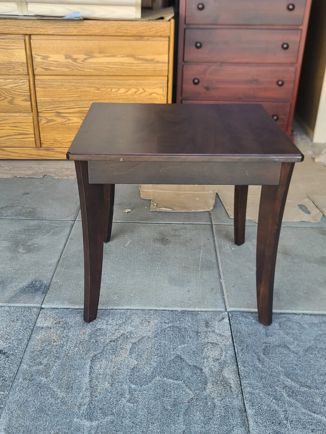 Dark Wood End Table