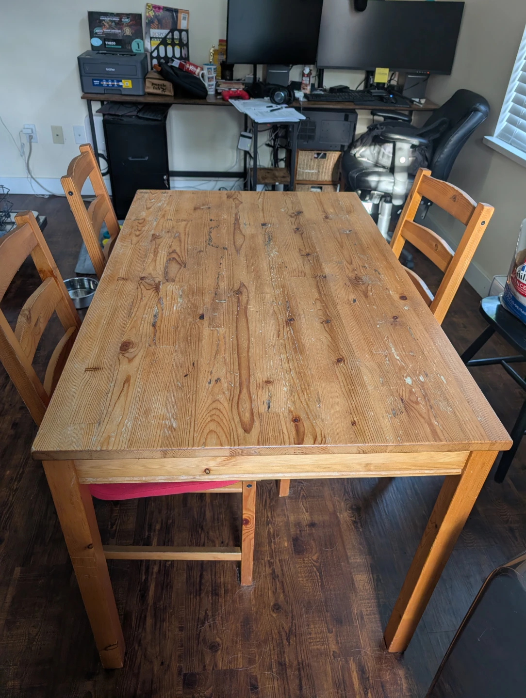 Wooden Dining Table and Chairs - photo 2