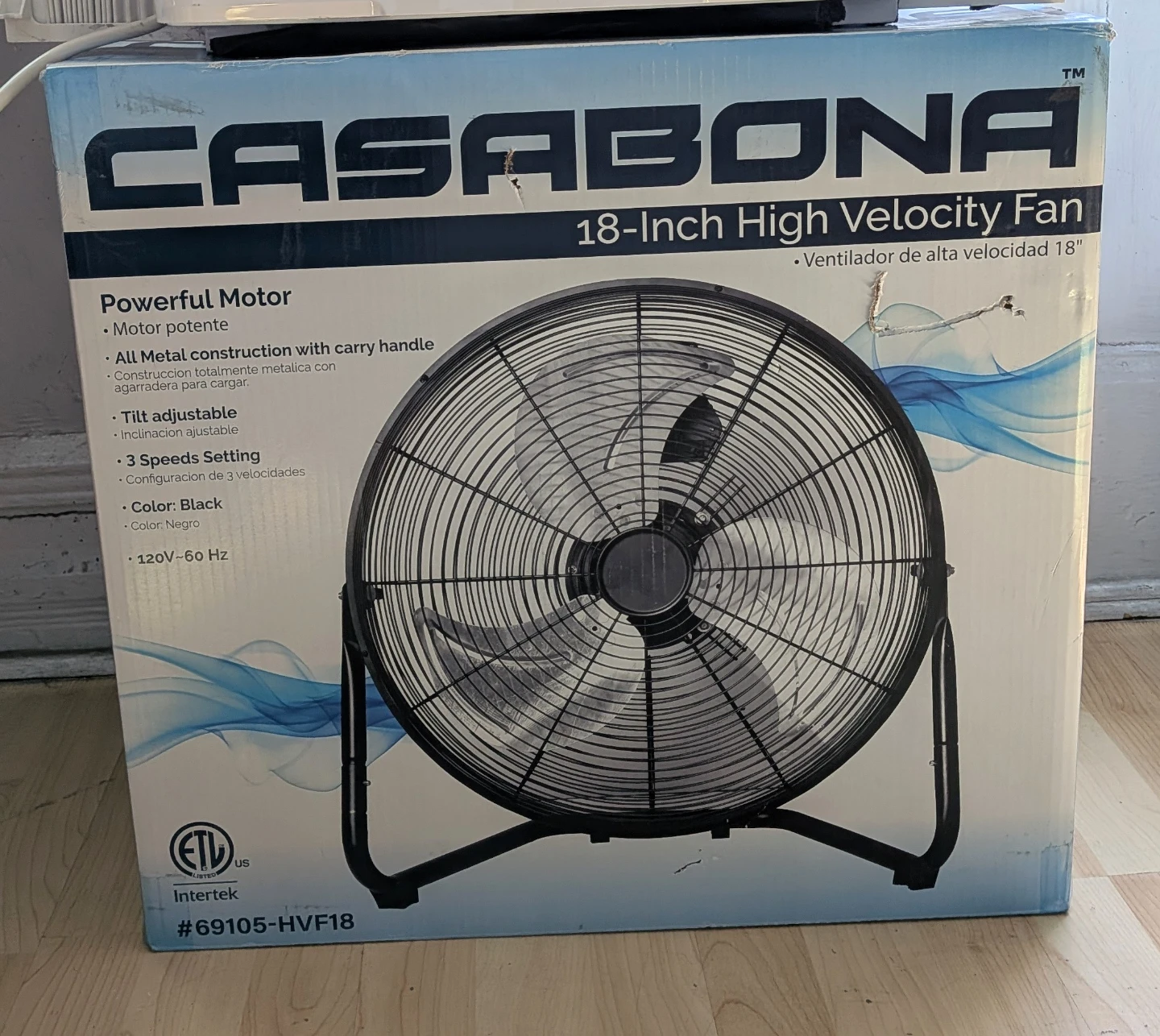 CASABONA 18-Inch High Velocity Floor Fan