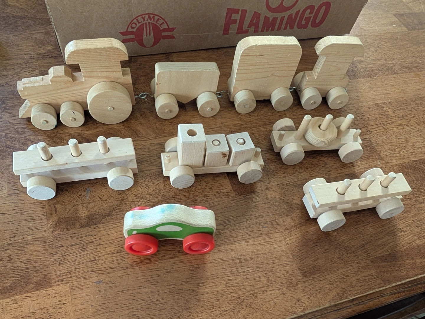 Wooden Train and Vehicle Set