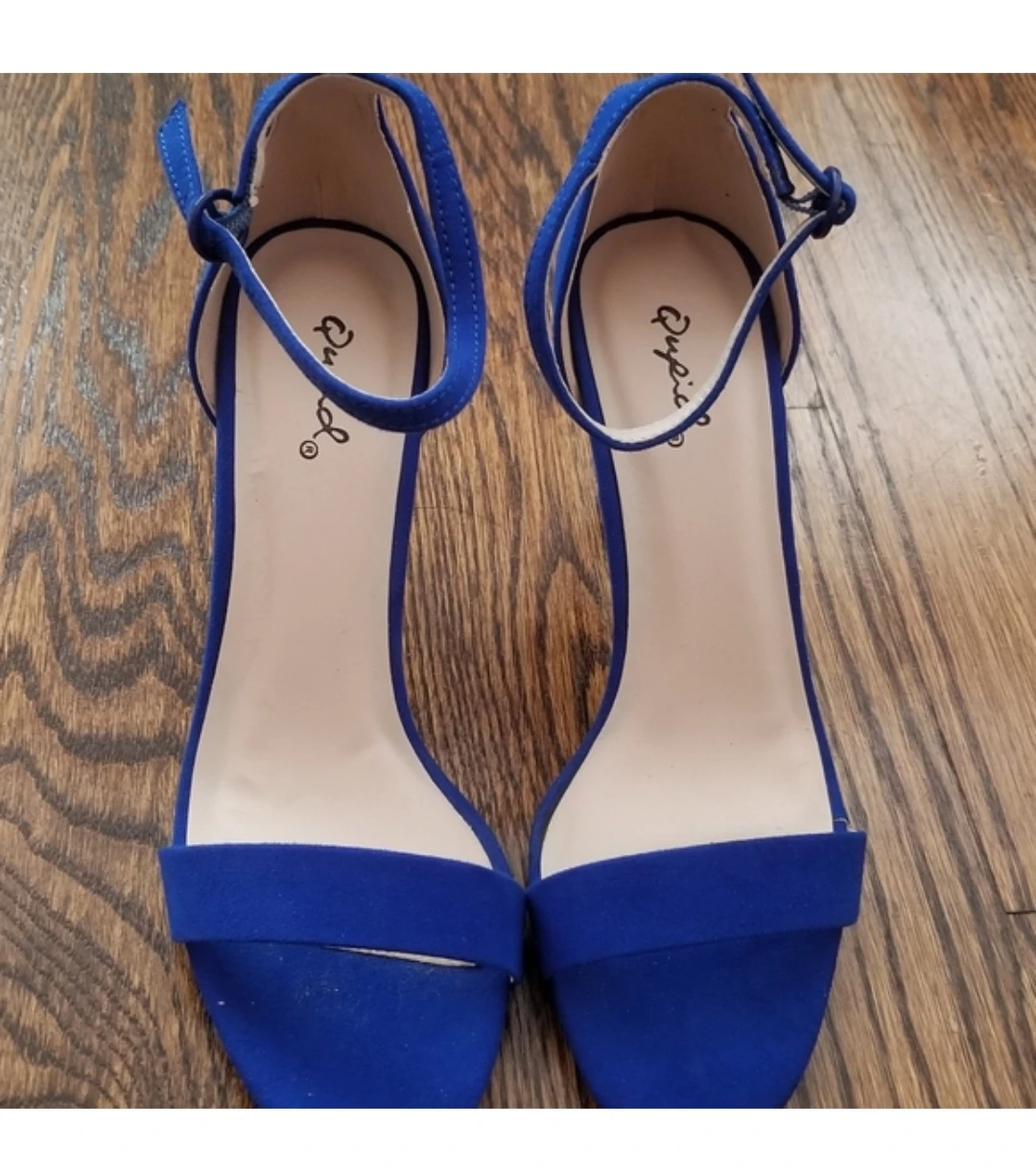 NEW Qupid Royal Blue Suede Ankle Strap Heels 5.5 - photo 2