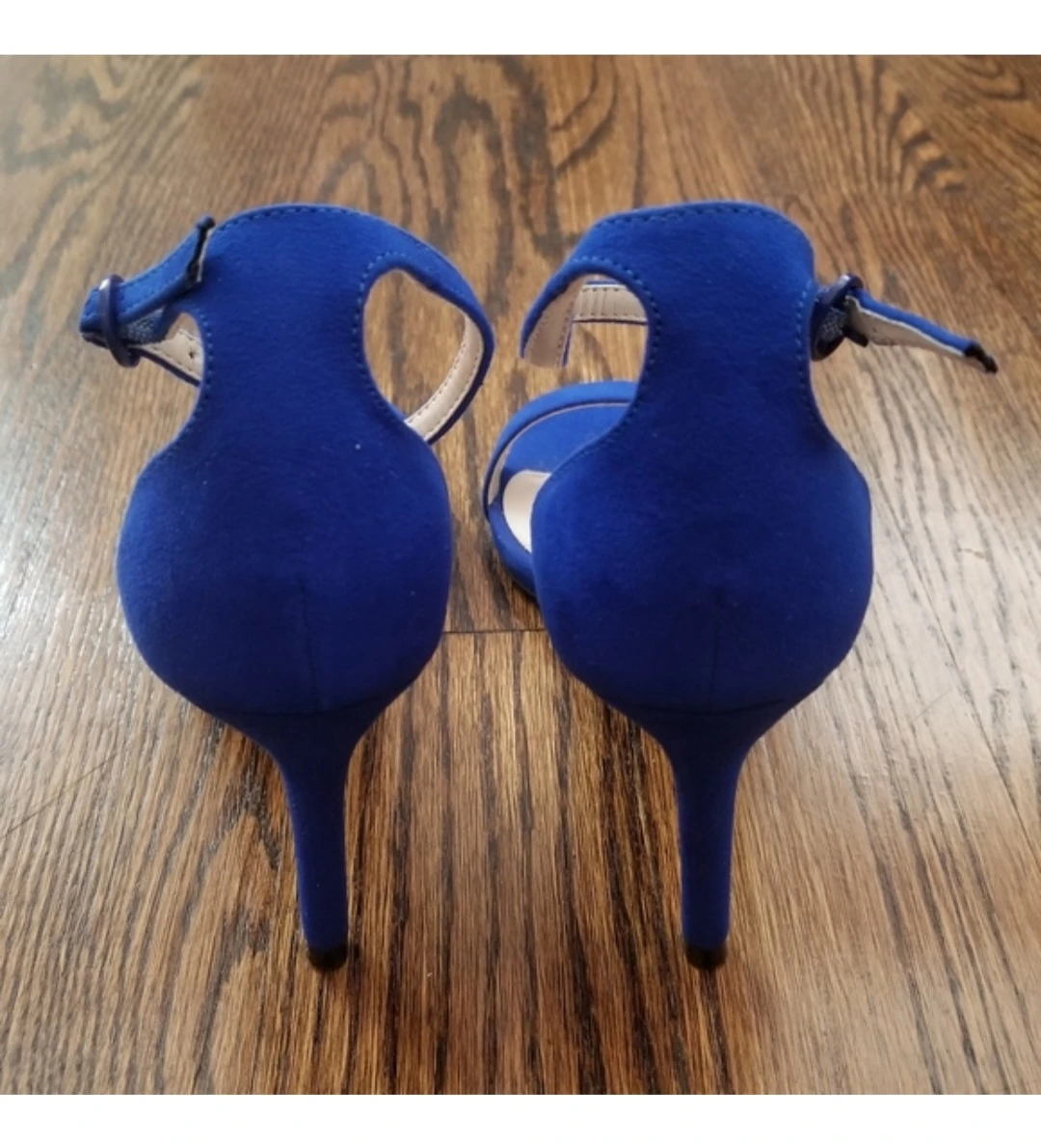 NEW Qupid Royal Blue Suede Ankle Strap Heels 5.5 - photo 3