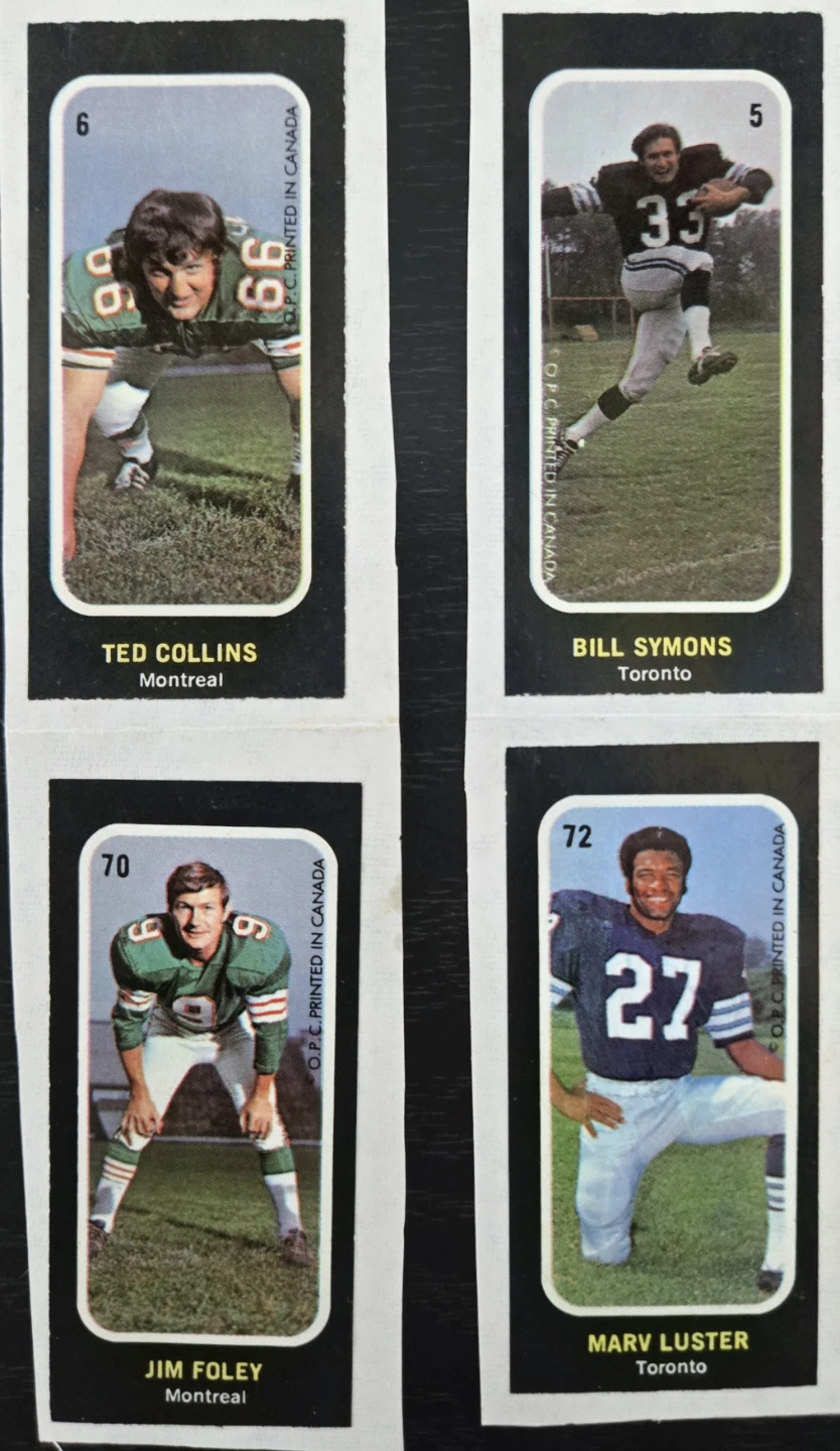 Rare Vintage 1972 OPC CFL Football Rare Sticker Inserts - photo 2