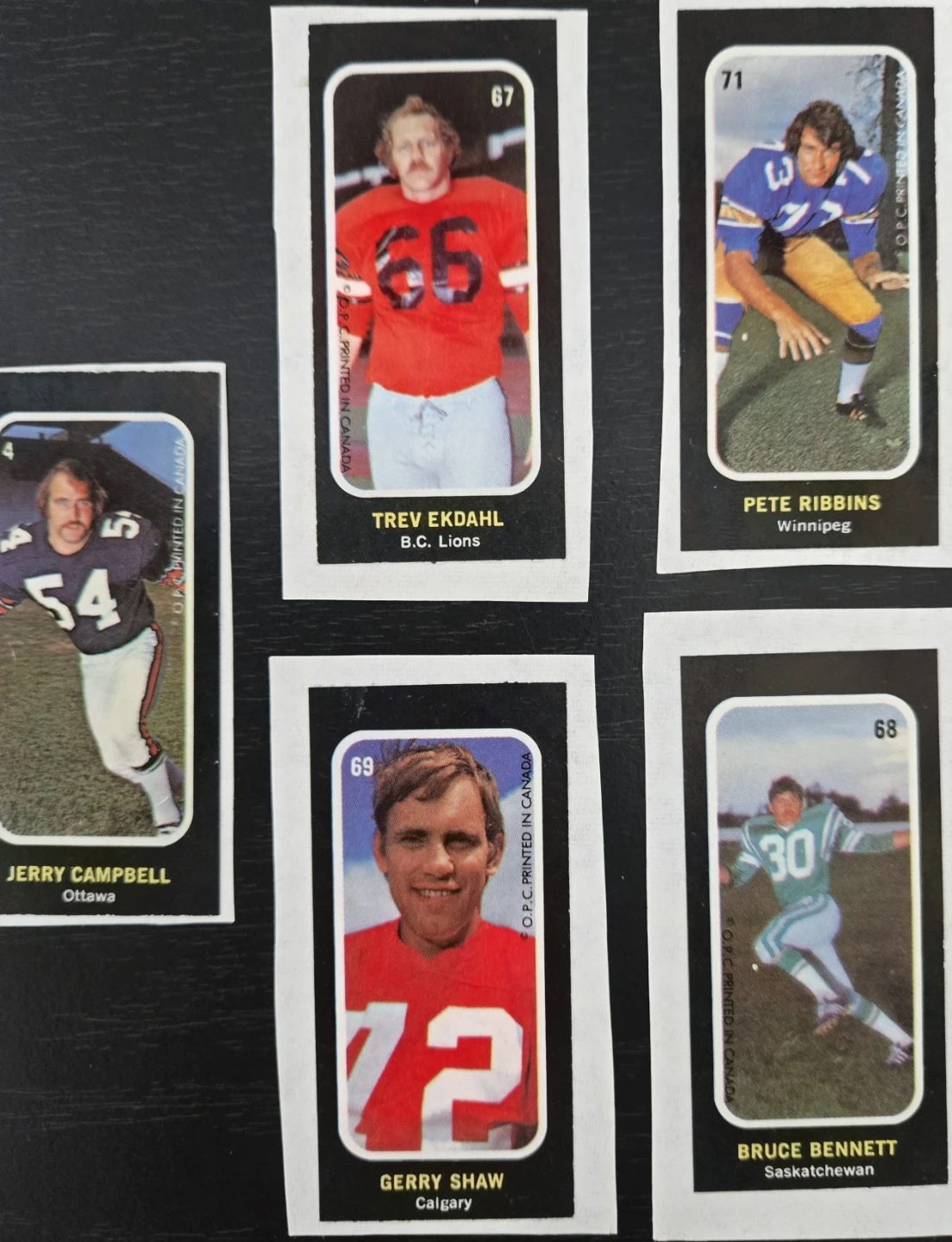 Rare Vintage 1972 OPC CFL Football Rare Sticker Inserts - photo 3