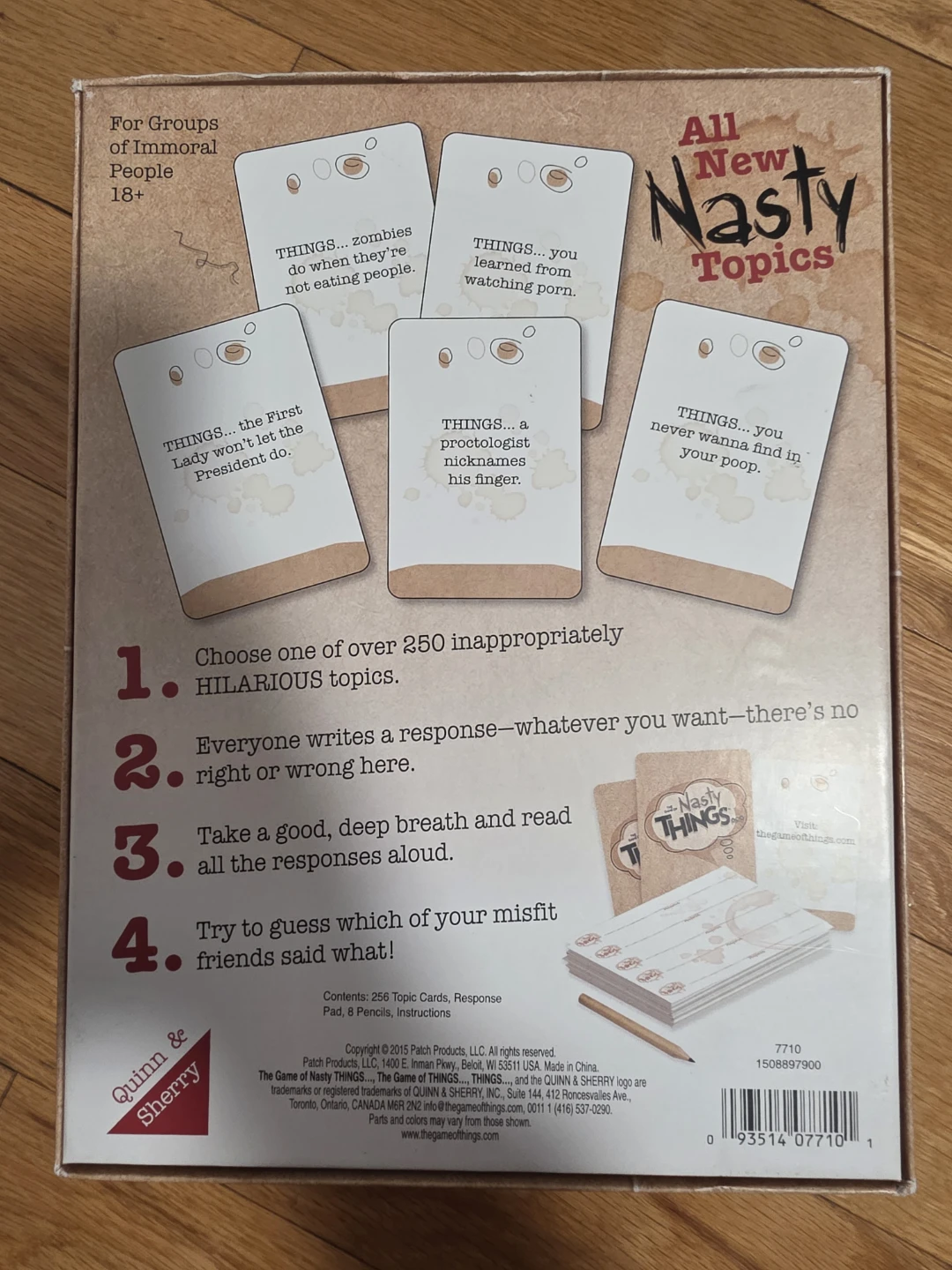 Nasty Things Card Game  - Not for Kids - photo 2