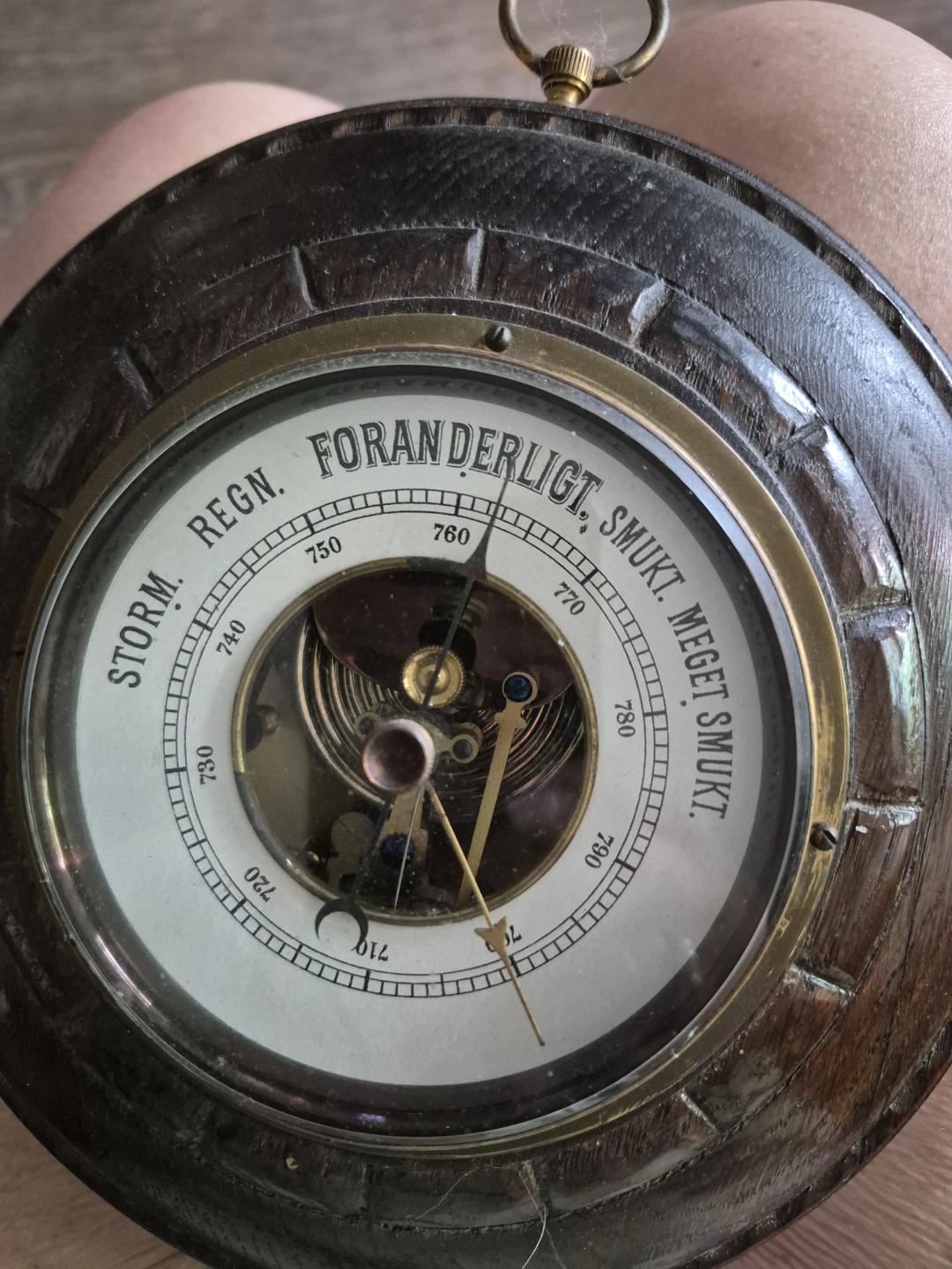 Antique Barometer with Wooden Casing