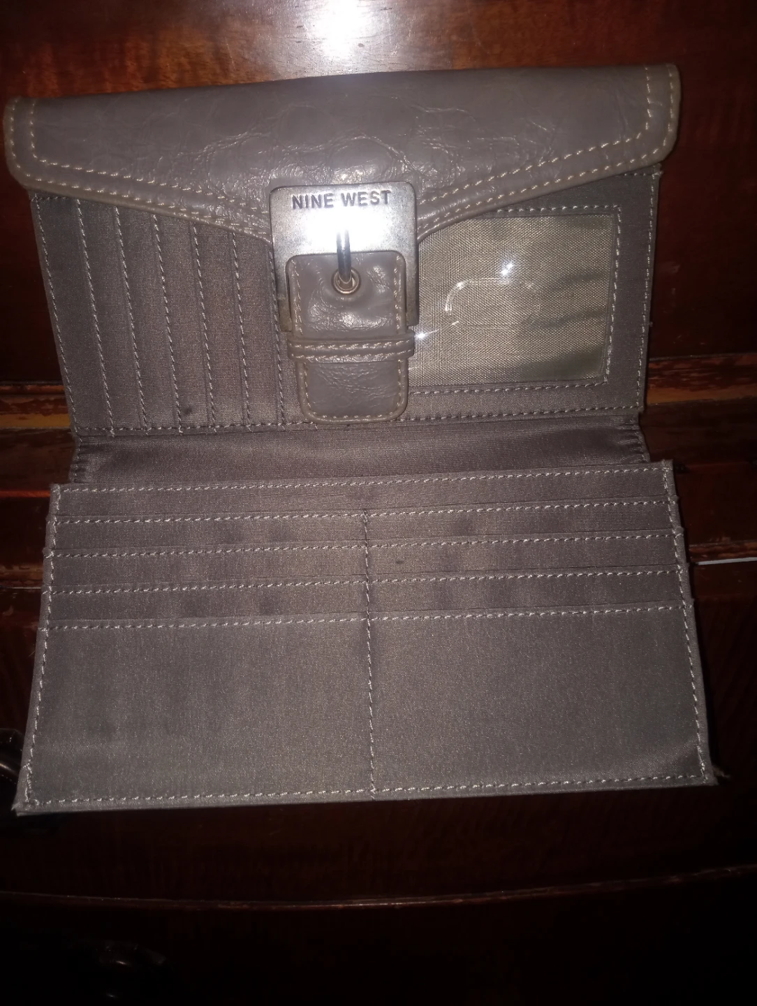 Nine West Gray Faux Leather Clutch Wallet - photo 3