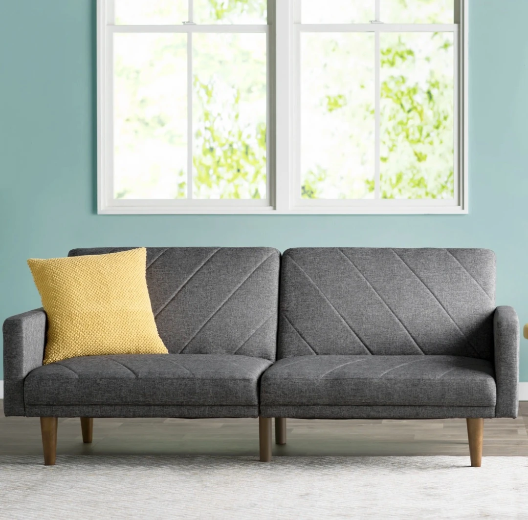 Heritage Grey Linen Convertible Sofa Bed Couch - photo 5