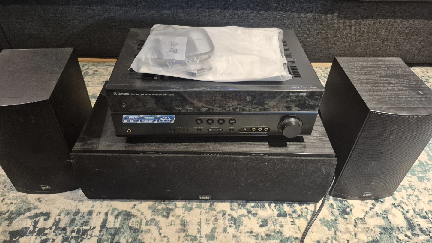 Yamaha Natural Sound AV Receiver HTR-3063 with PSB Speakers
