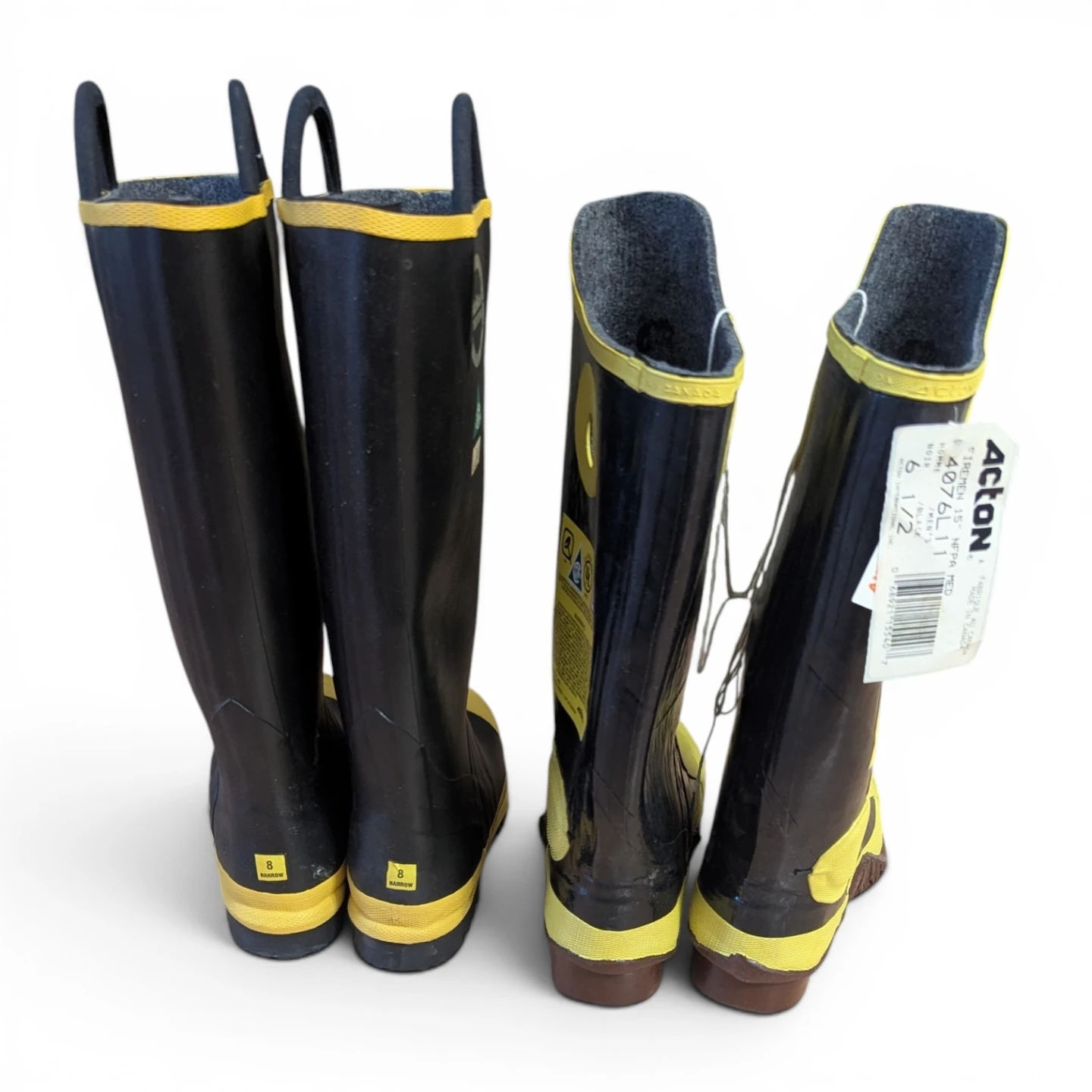 2 PAIR Durable firefighter boots. PRICE IS PER PAIR - photo 4