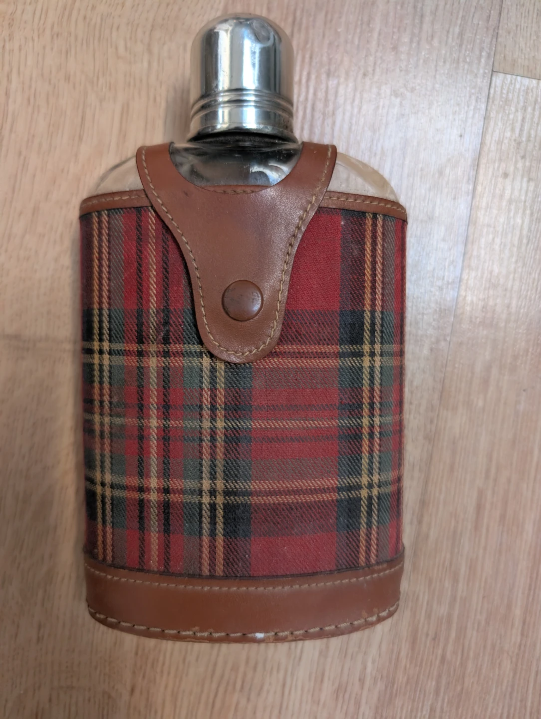 Tartan and Leather Flask