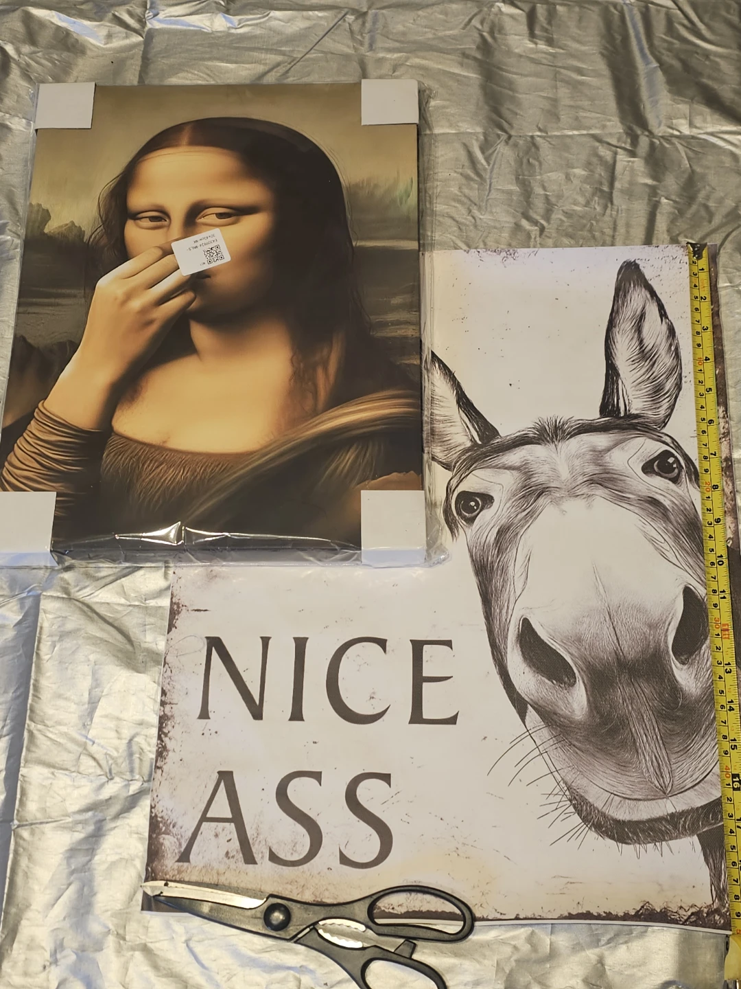 Mona Lisa funny Print canvas - photo 2