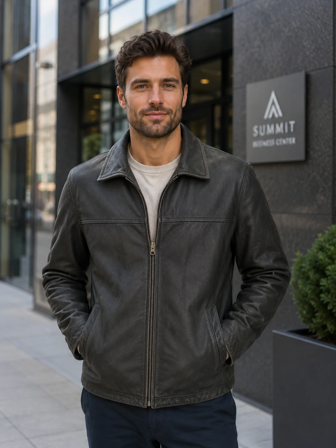 Danier Canada Leather Jacket - Size L