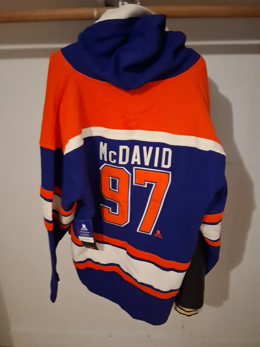 Edmonton Oilers McDavid 97 Hooded Hockey Jersey - photo 2