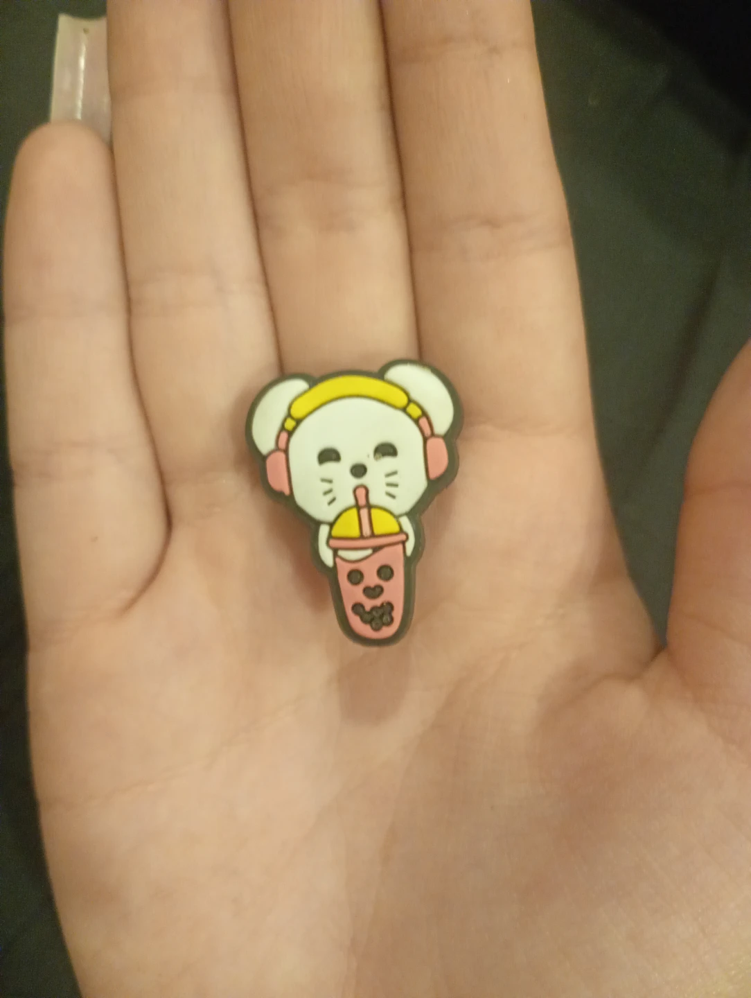 Croc Charm Cute Kawaii Bear with Bubble Tea