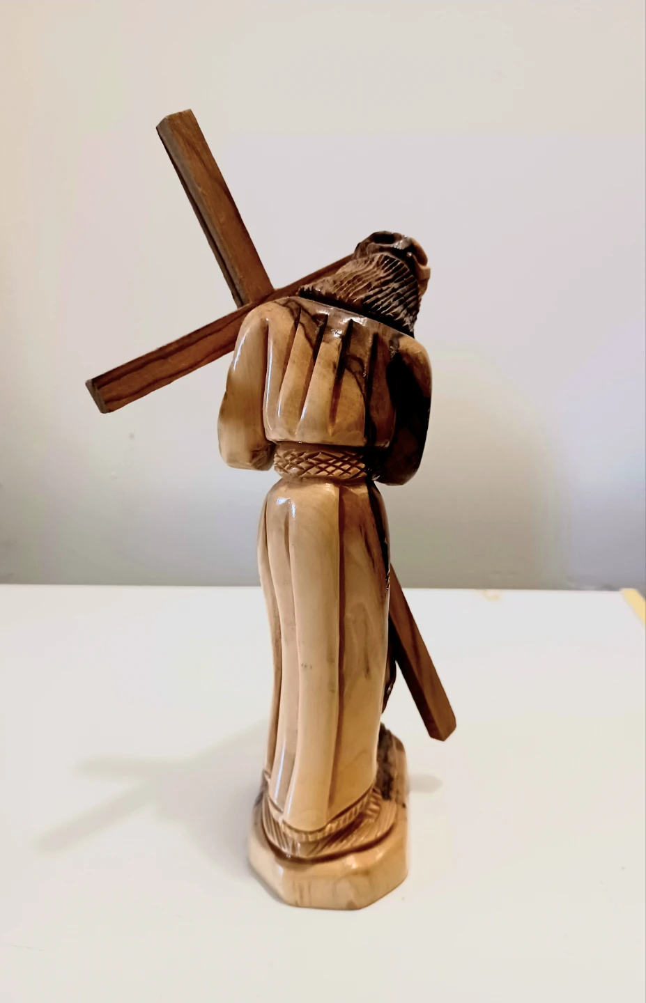 Hand Carved Olive Wood Jesus Christ Statue - photo 2