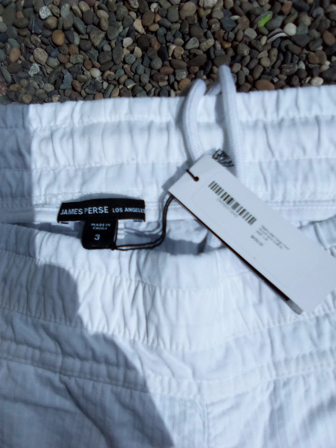 James Perse Los Angeles White Striped Pants Size 3 - photo 2
