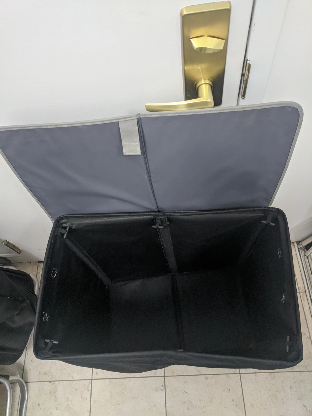 Black Collapsible Laundry Hamper - photo 3
