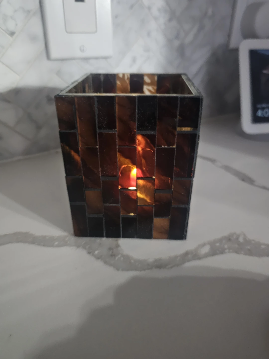 Mosaic Glass Votive Candle Holder - photo 4