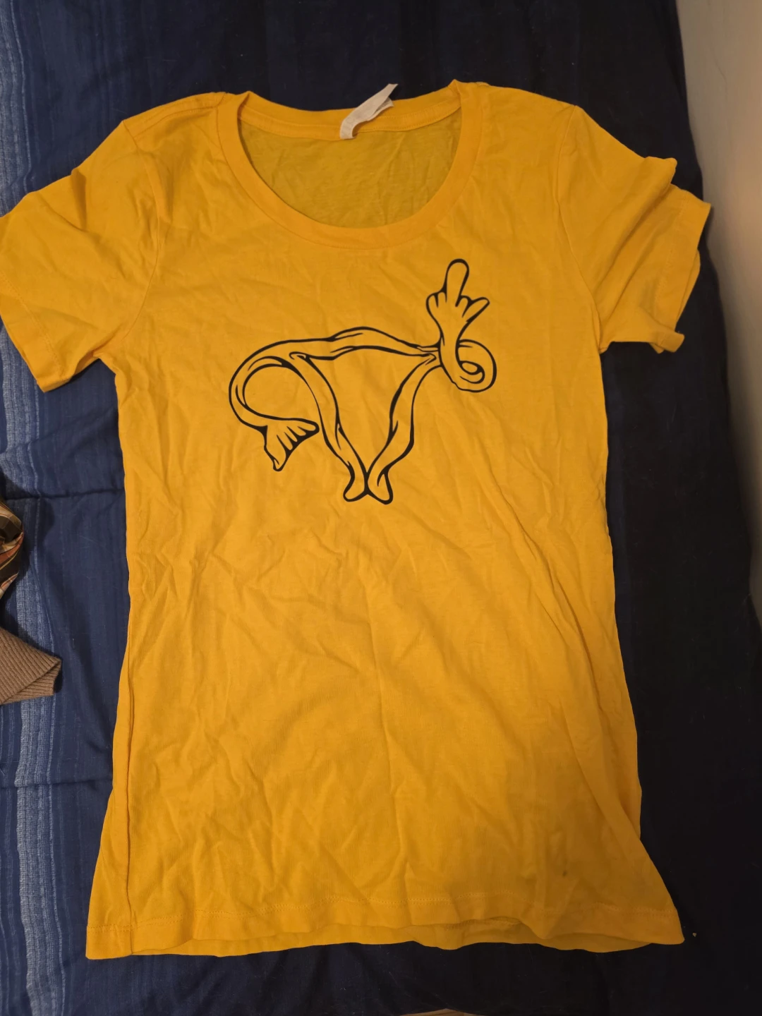 Yellow Uterus Graphic T-Shirt