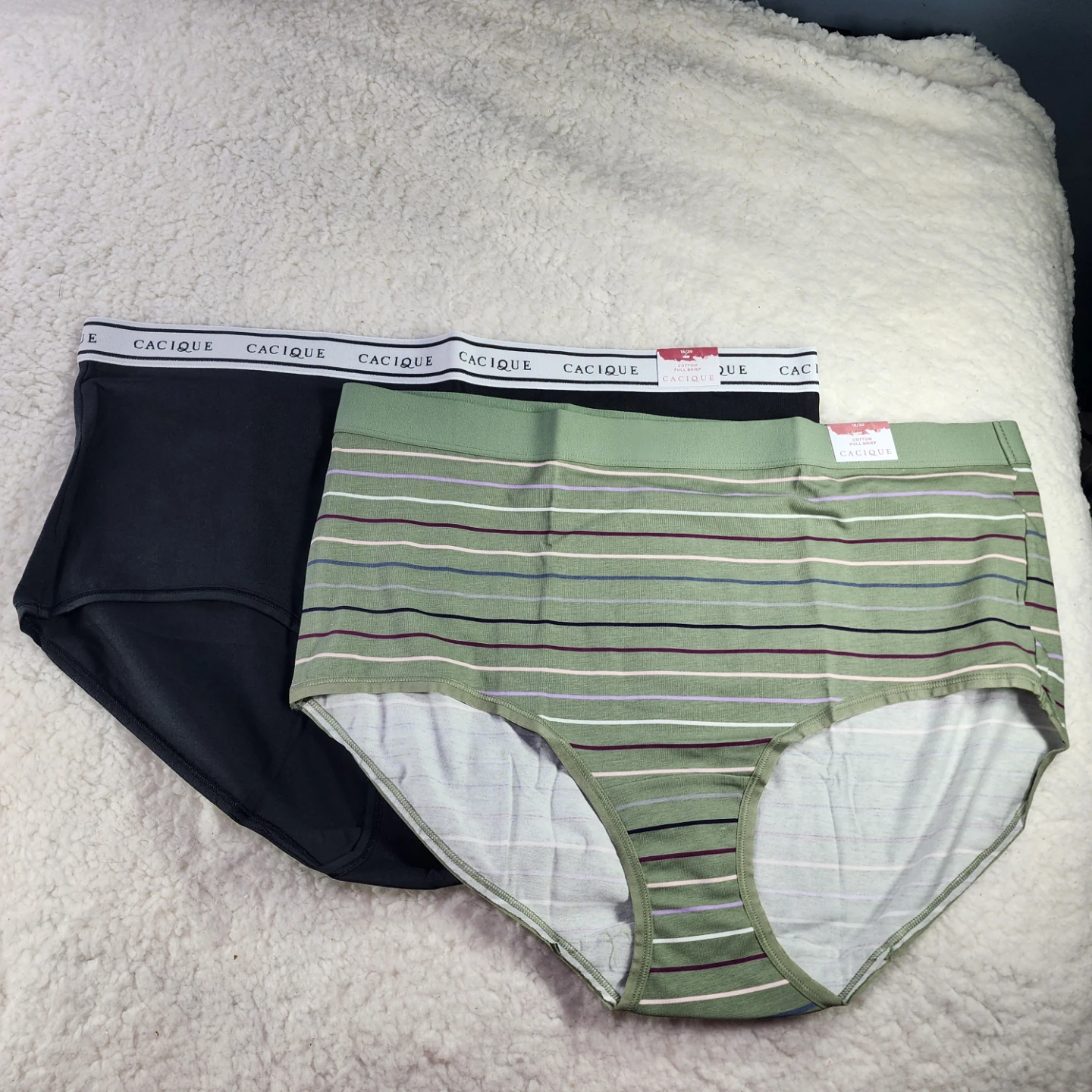 18/20 Cacique by Lane Bryant Cotton Full Brief Panty Set of 2 - photo 4