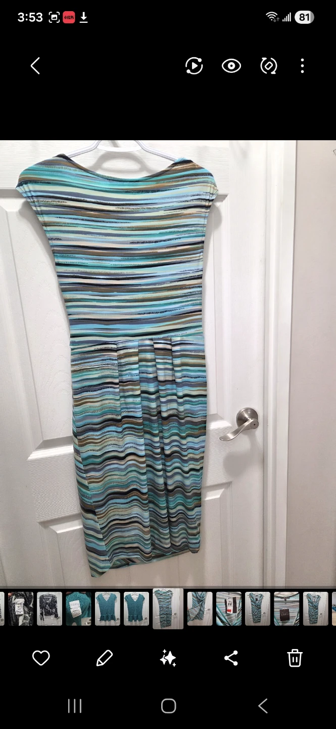 BNWT Jessica Women's Striped Sleeveless Dress - Size 8 - photo 2